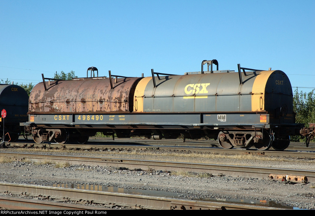 CSXT 498490, Steel Coil Car on the UPRR
